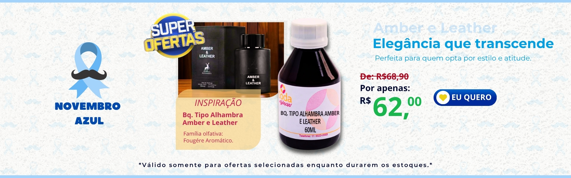 BQ. TIPO ALHAMBRA AMBER E LEATHER - 60 ML