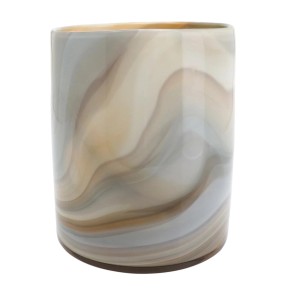 ALLINA VASO VIDRO BEGE 20X19X19CM - Ref. 15151