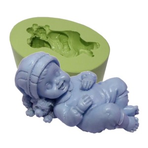 MOLDE BEBE DEITADO NO URSO - 8642