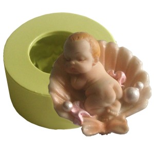 MOLDE SILICONE BEBÊ NA CONCHA - 5476