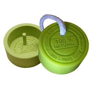 MOLDE DE SILICONE REDONDO COM FURO - REF. 6460