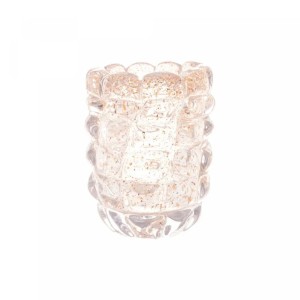 VASO DE VIDRO MURANO ITALY DOURADO 10CMX13CM - REF.4798