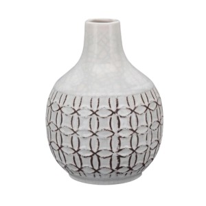 VASO CERAMICA ESME BRANCO - REF. 15979