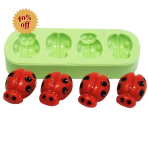 MOLDE DE SILICONE JOANINHA 4 CAV. - 4784