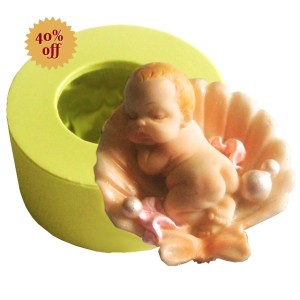 MOLDE SILICONE BEBÊ NA CONCHA - 5476