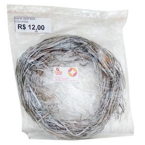 Rafia Desfiada Prata - Pacote 50g