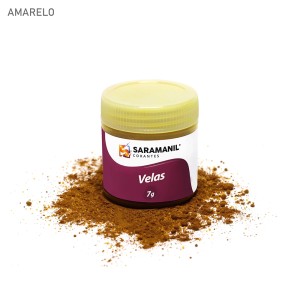 Corante P/ Velas Pó Amarelo 7g Saramanil - 33001