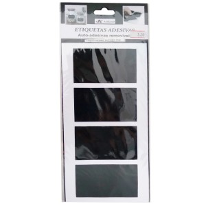 ETIQUETA RETANGULAR PRETA REF. 0749