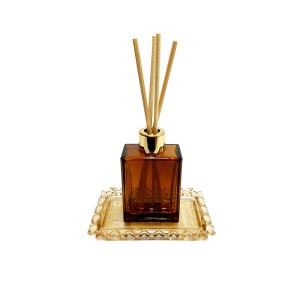 KIT BANDEJA + VIDRO RETANGULAR AMBAR 50 ML