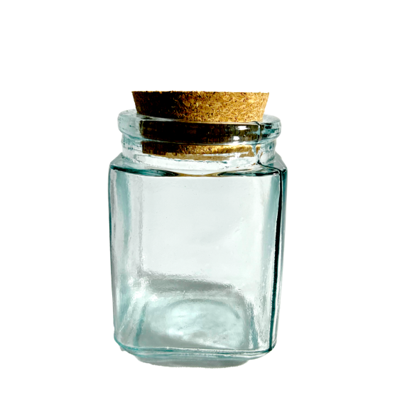 POTE DE VIDRO C/ ROLHA - 200ml