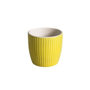 VASO DECOR. DE CERAMICA 7X6,5CM AMARELO - REF. DVA536AML