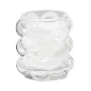 VELA PERFUMADA C/ SUPORT. DE VIDRO 6.5X9CM BRANCA - REF. DAM149BR