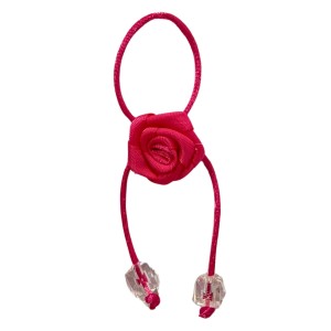 LAÇO ROSA CETIM 2 PEDRAS  ROSA PINK - UND