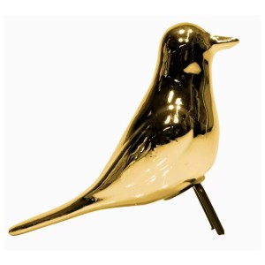 PASSARO DE CERAMICA DOURADO REF. ENFV145