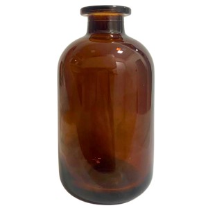 GARRAFA DE VIDRO P/ DIFUSOR S/ TAMPA AMBAR 260ML - REF.2309AMB