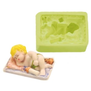 MOLDE DE SILICONE BEBE DORMINDO - 3143
