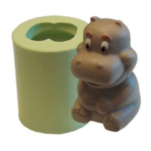 MOLDE DE SILICONE HIPOPOTAMO SENTADO - 6071