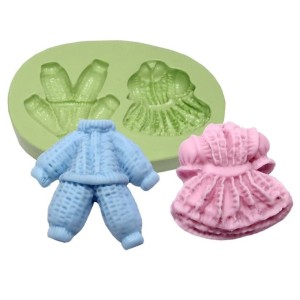 MOLDE DE SILICONE ROUPINHAS DE BEBES 0108