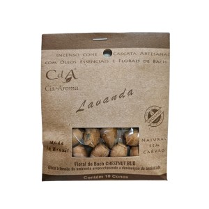 INCENSO CONE NATURAL C/ 10 – LAVANDA