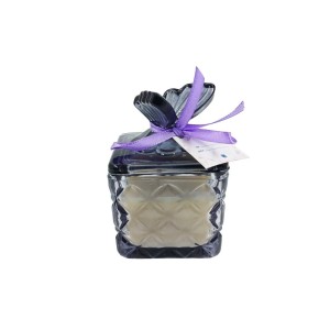 VELA PERFUMADA C/ SUPORTE VIDRO 9X5,5CM LILAS (DAM154)